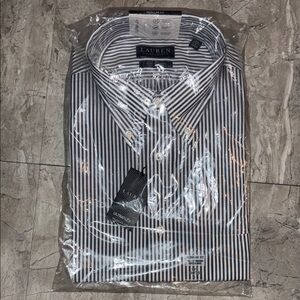 Lauren Ralph Lauren Blue and White Dress Shirt Timeless Elegance